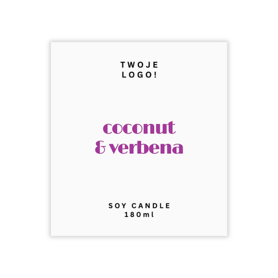 Naklejka do świec basic 180ml - wzór nr1 - 10szt