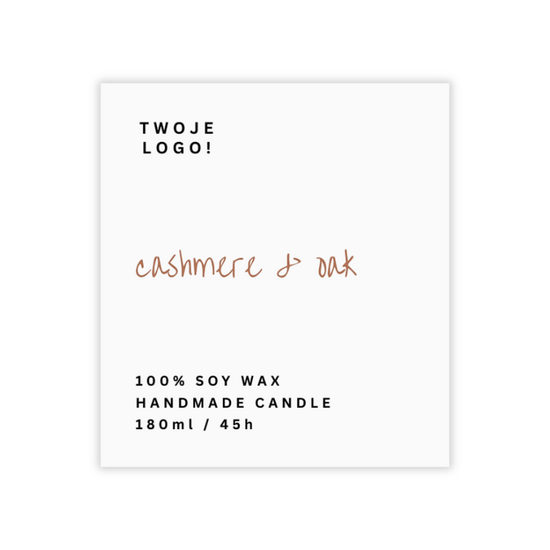 Naklejka do świec basic 180ml - wzór nr2 - 10szt